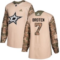 Adidas Dallas Stars #7 Neal Broten Camo Authentic 2017 Veterans Day Stitched NHL Jersey