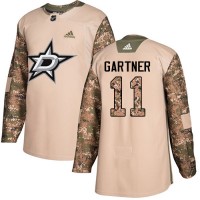Adidas Dallas Stars #11 Mike Gartner Camo Authentic 2017 Veterans Day Stitched NHL Jersey