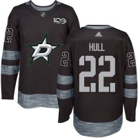 Adidas Dallas Stars #22 Brett Hull Black 1917-2017 100th Anniversary Stitched NHL Jersey