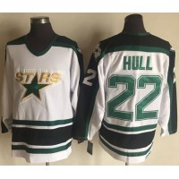 Dallas Stars #22 Brett Hull White CCM Throwback Stitched NHL Jersey