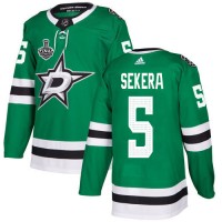 Adidas Dallas Stars #5 Andrej Sekera Green Home Authentic 2020 Stanley Cup Final Stitched NHL Jersey