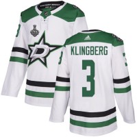 Adidas Dallas Stars #3 John Klingberg White Road Authentic 2020 Stanley Cup Final Stitched NHL Jersey