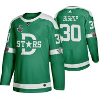 Adidas Dallas Dallas Stars #30 Ben Bishop Men's Green 2020 Stanley Cup Final Stitched Classic Retro NHL Jersey
