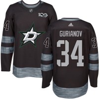 Adidas Dallas Stars #34 Denis Gurianov Black 1917-2017 100th Anniversary Stitched NHL Jersey