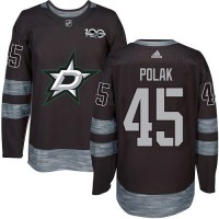 Adidas Dallas Stars #45 Roman Polak Black 1917-2017 100th Anniversary Stitched NHL Jersey