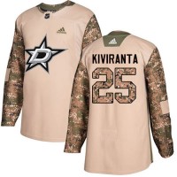 Adidas Dallas Stars #25 Joel Kiviranta Camo Authentic 2017 Veterans Day Stitched NHL Jersey