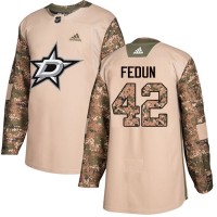 Adidas Dallas Stars #42 Taylor Fedun Camo Authentic 2017 Veterans Day Stitched NHL Jersey