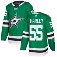 Adidas Dallas Stars #55 Thomas Harley Green Home Authentic Stitched NHL Jersey