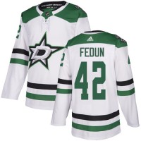 Adidas Dallas Stars #42 Taylor Fedun White Road Authentic Stitched NHL Jersey
