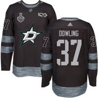 Adidas Dallas Stars #37 Justin Dowling Black 1917-2017 100th Anniversary 2020 Stanley Cup Final Stitched NHL Jersey