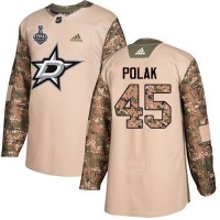 Adidas Dallas Stars #45 Roman Polak Camo Authentic 2017 Veterans Day 2020 Stanley Cup Final Stitched NHL Jersey