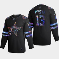 Dallas Dallas Stars #13 Mark Pysyk Men's Nike Iridescent Holographic Collection NHL Jersey - Black
