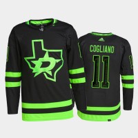 Adidas Dallas Stars #11 Andrew Cogliano Men's 2021-22 Alternate Authentic NHL Jersey - Black