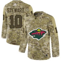 Adidas Minnesota Wild #10 Cam Stewart Camo Authentic Stitched NHL Jersey