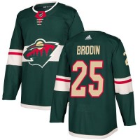 Adidas Minnesota Wild #25 Jonas Brodin Green Home Authentic Stitched NHL Jersey