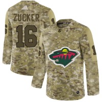 Adidas Minnesota Wild #16 Jason Zucker Camo Authentic Stitched NHL Jersey