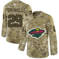Adidas Minnesota Wild #29 Jason Pominville Camo Authentic Stitched NHL Jersey