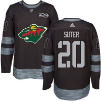 Adidas Minnesota Wild #20 Ryan Suter Black 1917-2017 100th Anniversary Stitched NHL Jersey