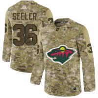 Adidas Minnesota Wild #36 Nick Seeler Camo Authentic Stitched NHL Jersey