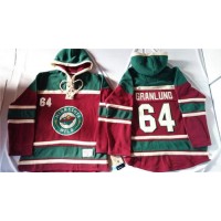 Minnesota Wild #64 Mikael Granlund Red Sawyer Hooded Sweatshirt Stitched NHL Jersey