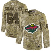 Adidas Minnesota Wild #64 Mikael Granlund Camo Authentic Stitched NHL Jersey