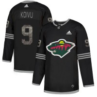 Adidas Minnesota Wild #9 Mikko Koivu Black Authentic Classic Stitched NHL Jersey
