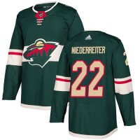 Adidas Minnesota Wild #22 Nino Niederreiter Green Home Authentic Stitched NHL Jersey