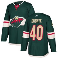 Adidas Minnesota Wild #40 Devan Dubnyk Green Home Authentic Stitched NHL Jersey
