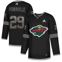 Adidas Minnesota Wild #29 Jason Pominville Black Authentic Classic Stitched NHL Jersey