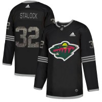 Adidas Minnesota Wild #32 Alex Stalock Black Authentic Classic Stitched NHL Jersey