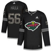 Adidas Minnesota Wild #56 Erik Haula Black Authentic Classic Stitched NHL Jersey