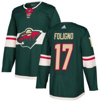 Adidas Minnesota Wild #17 Marcus Foligno Green Home Authentic Stitched NHL Jersey