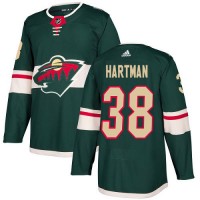 Adidas Minnesota Wild #38 Ryan Hartman Green Home Authentic Stitched NHL Jersey