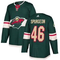 Adidas Minnesota Wild #46 Jared Spurgeon Green Home Authentic Stitched NHL Jersey