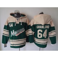 Minnesota Wild #64 Mikael Granlund Green Sawyer Hooded Sweatshirt Stitched NHL Jersey