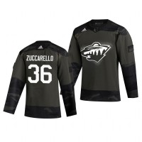 Minnesota Minnesota Wild #36 Mats Zuccarello Adidas 2019 Veterans Day Men's Authentic Practice NHL Jersey Camo