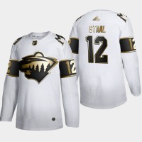 Minnesota Minnesota Wild #12 Eric Staal Men's Adidas White Golden Edition Limited Stitched NHL Jersey