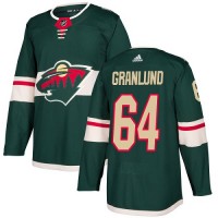 Adidas Minnesota Wild #64 Mikael Granlund Green Home Authentic Stitched NHL Jersey