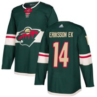 Adidas Minnesota Wild #14 Joel Eriksson Ek Green Home Authentic Stitched NHL Jersey