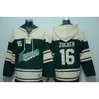Minnesota Wild #16 Jason Zucker Green Sawyer Hooded Sweatshirt Stitched NHL Jersey