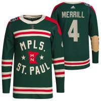 Minnesota Minnesota Wild #4 Jon Merrill Men's Adidas 2022 Winter Classic Authentic NHL Jersey
