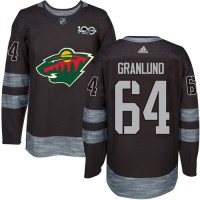 Adidas Minnesota Wild #64 Mikael Granlund Black 1917-2017 100th Anniversary Stitched NHL Jersey