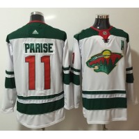 Adidas Minnesota Wild #11 Zach Parise White Road Authentic Stitched NHL Jersey