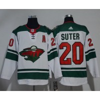 Adidas Minnesota Wild #20 Ryan Suter White Road Authentic Stitched NHL Jersey