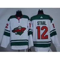 Adidas Minnesota Wild #12 Eric Staal White Road Authentic Stitched NHL Jersey