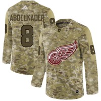 Adidas Detroit Red Wings #8 Justin Abdelkader Camo Authentic Stitched NHL Jersey