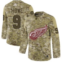 Adidas Detroit Red Wings #9 Gordie Howe Camo Authentic Stitched NHL Jersey