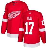 Adidas Detroit Red Wings #17 Brett Hull Red Home Authentic Stitched NHL Jersey