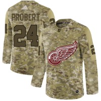 Adidas Detroit Red Wings #24 Bob Probert Camo Authentic Stitched NHL Jersey