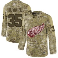 Adidas Detroit Red Wings #35 Jimmy Howard Camo Authentic Stitched NHL Jersey